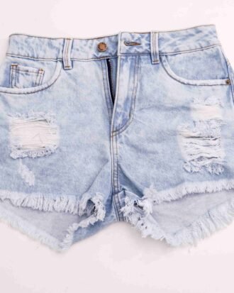 Short azul denim rotos